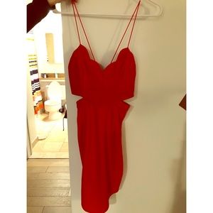 Red cutout dress
